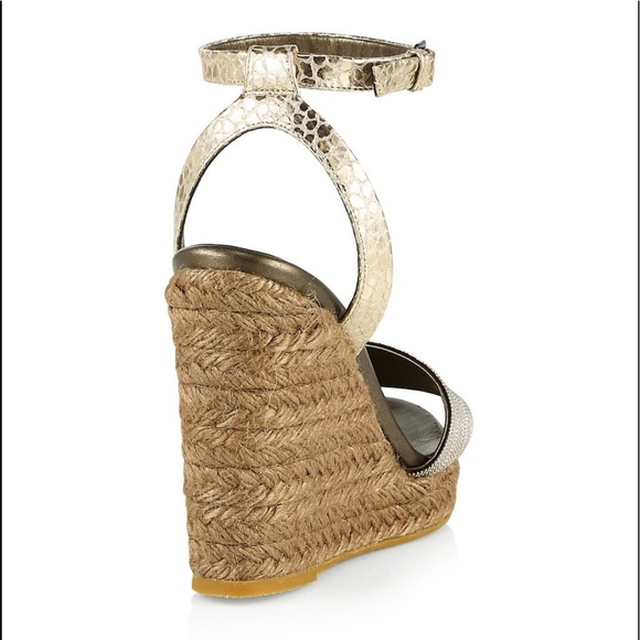 Brunello Cucinelli Apres beach metallic wedges - Picture 2 of 6